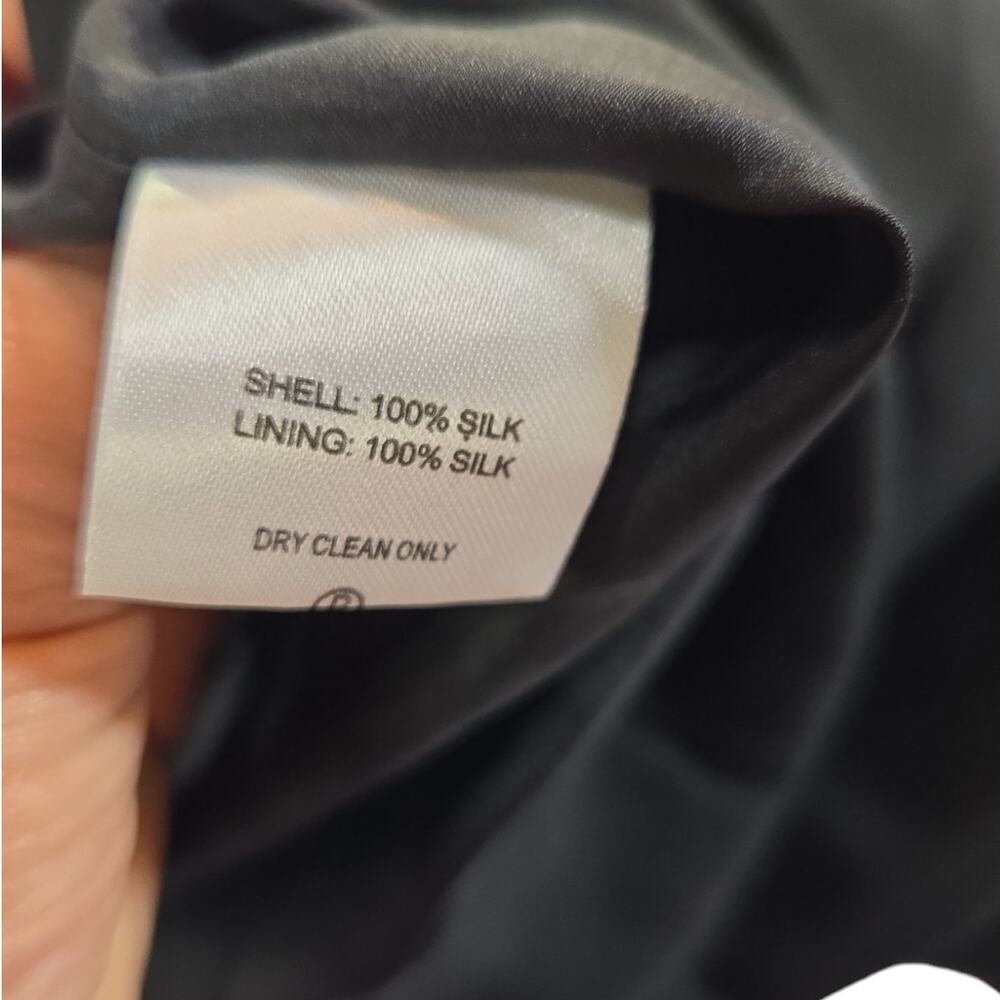 Shipley & Halmos | Black, 100% Silk, Cowl Neck Dress | Size 6 - Picture 5 of 9